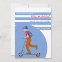 Boy on Scooter Birthday Party