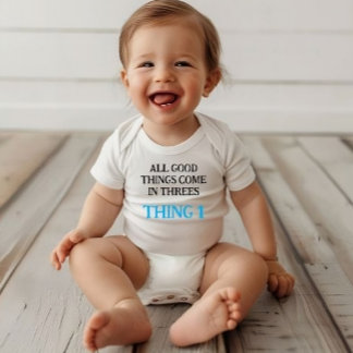 boy one piece for triplets, triplets gift idea,  baby bodysuit