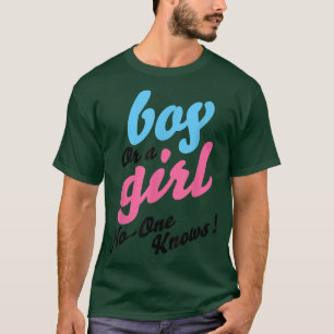 boy or a girl, noone knows Gender reveal party  T-Shirt