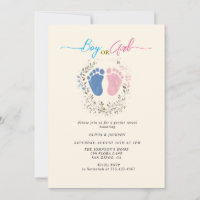 Boy or Girl footsteps Gender Reveal Party