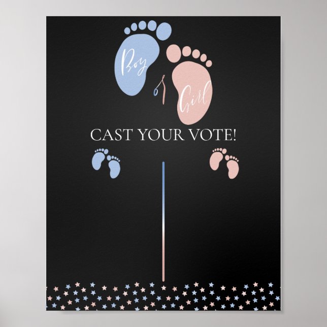 Boy or Girl Gender Prediction Voting Chart (Front)