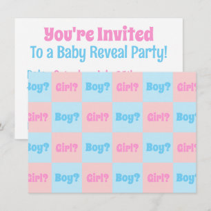 Boy or Girl Gender Reveal Invitation