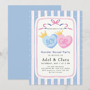 Boy or Girl Gender Reveal Invitation