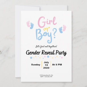Boy or Girl? Gender Reveal Invitation