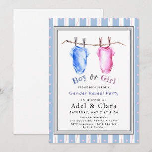 Boy or Girl Gender Reveal Invitation