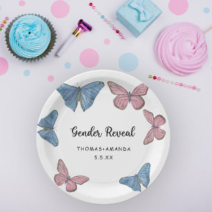 Boy or girl. Gender reveal Paper Plate