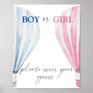 Boy or Girl please wear your guess Poster