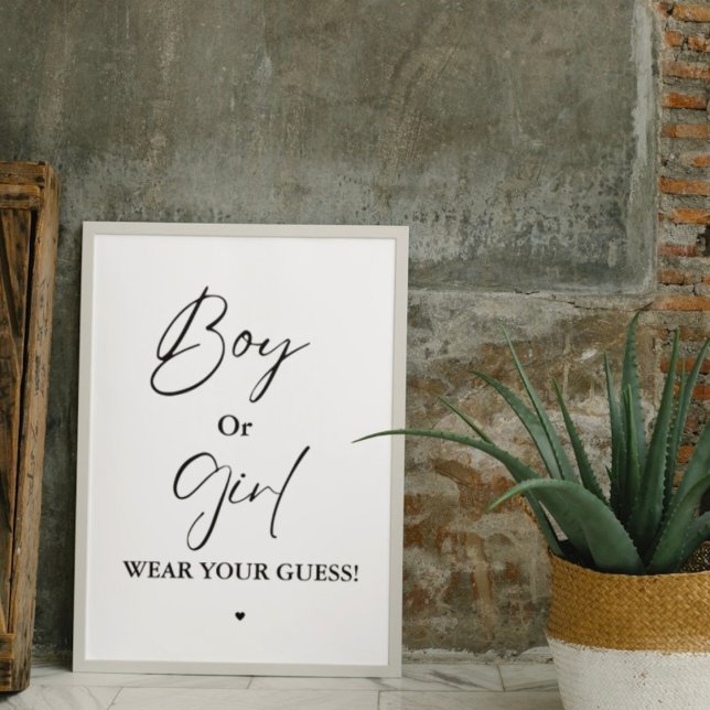 Boy Or Girl Wear your guess baby shower game Poster (Creator Uploaded)
