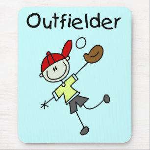 Boy Outfielder Tshirts and Gifts Mouse Pad