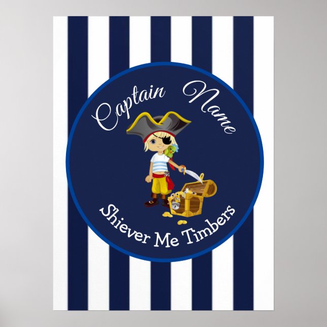 Boy Party Pirate Poster (Front)
