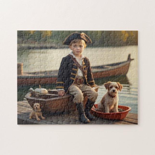 Boy Pirate and his dog Jigsaw Puzzle (Horizontal)