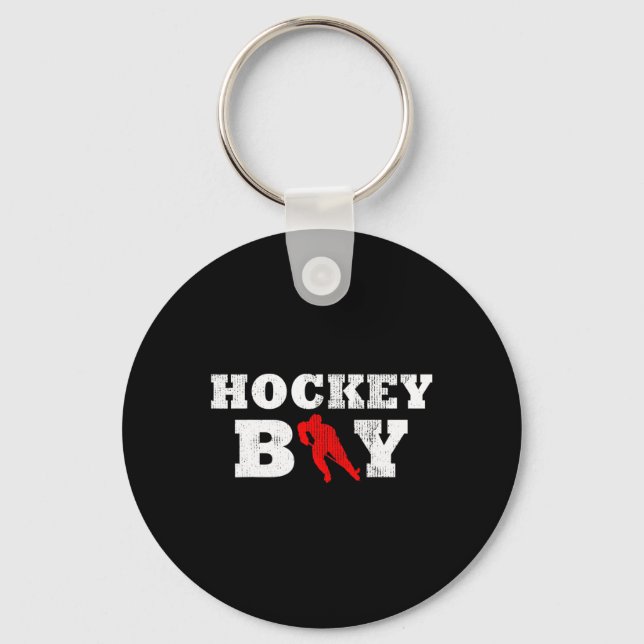 Boy Player Silhouette Sport Gift  Key Ring (Front)
