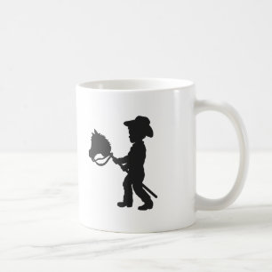 Boy Playing Cowboy - Choose background colour Coffee Mug
