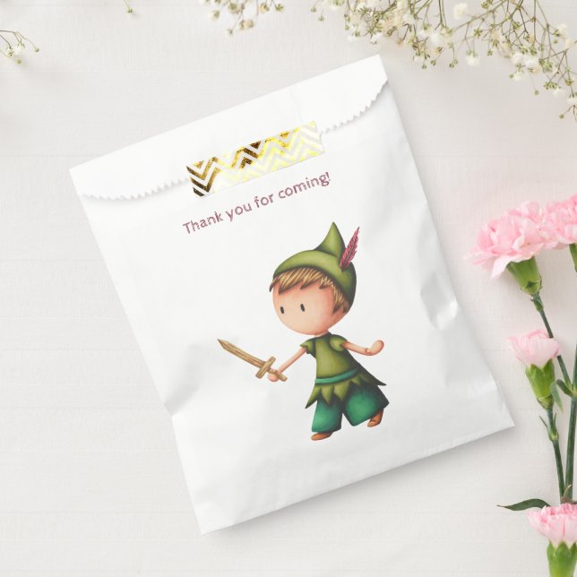 Boy Playing Pirates with Wooden Sword Thank You  Favour Bags (Sealed)