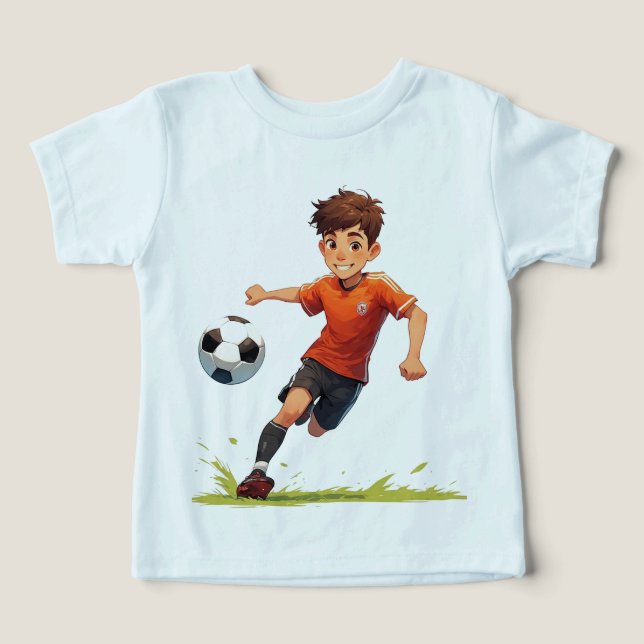 Boy Playing Soccer (Design Front)