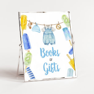 Boy Popsicle Baby Shower Books and Gifts Poster