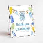 Boy Popsicle Baby Shower Thank you for Coming Poster<br><div class="desc">Make your event special with this Popsicle Baby Shower with our cute and lovely printable Thank you for Coming Sign featuring adorable Baby Clothes Baby Shower theme. Download, personalise, and create lasting memories with this perfect touch for your joyous celebration!
BS1076</div>