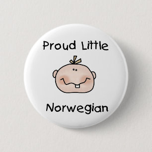 Boy Proud Little Norwegian 6 Cm Round Badge