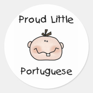 Boy Proud Little Portuguese Classic Round Sticker