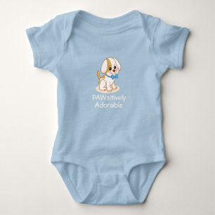 Boy Puppy Dog with Blue Bow Tie Bodysuit