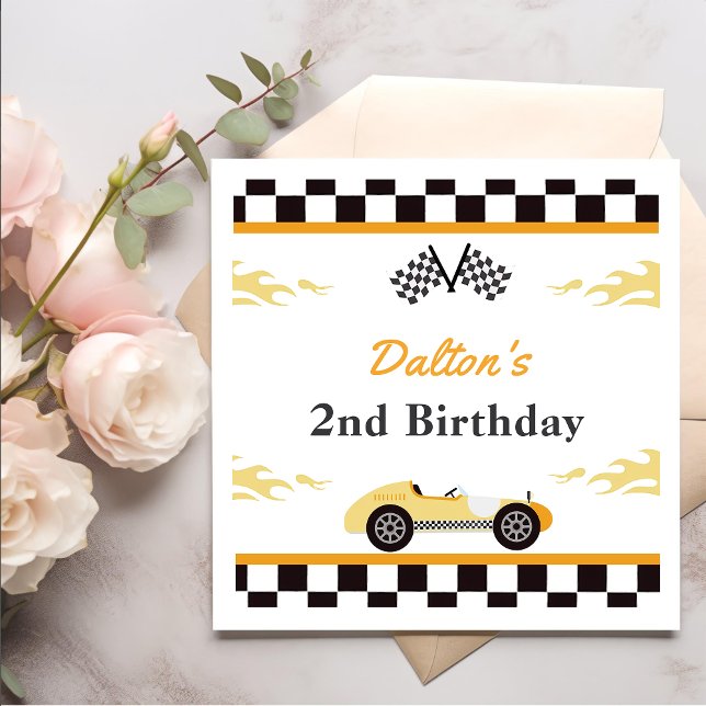 Boy Race Car Birthday Party Napkin (Creator Uploaded)