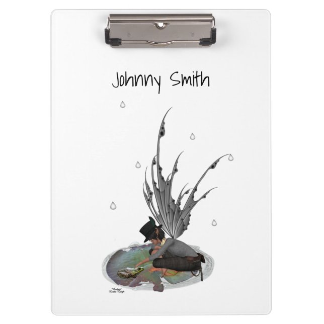 Boy Rain Fairy With Frog Clipboard (Front)