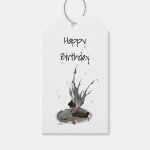 Boy Rain Fairy With Frog Gift Tag