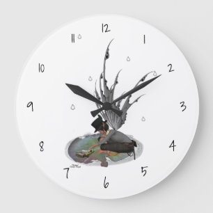 Boy Rain Fairy With Frog Wall Clock