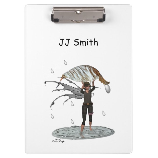 Boy Rain Fairy With Leaf Clipboard (Front)