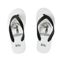 Boy Rain Fairy With Leaf Flip Flops