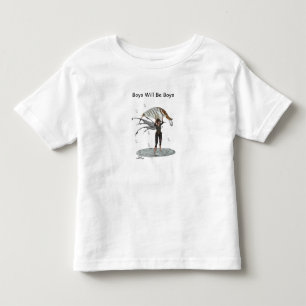 Boy Rain Fairy With Leaf Toddler T-Shirt