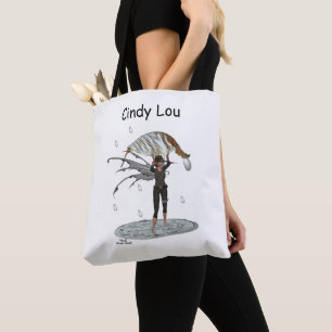 Boy Rain Fairy With Leaf Tote Bag