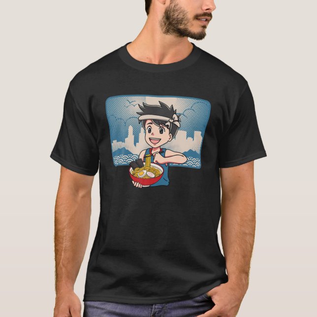 Boy Ramen Noodle Soup T-Shirt (Front)