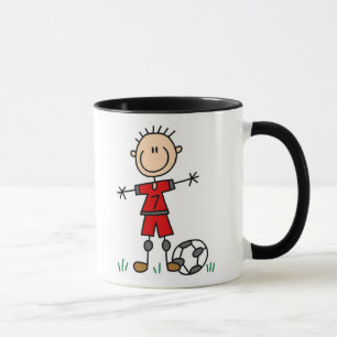 Boy Red Uniform Soccer Mug