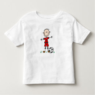 Boy Red Uniform Soccer Player T-shirts and Gifts