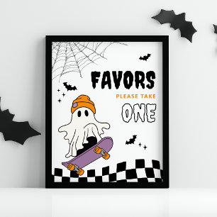 Boy’s Spooky Halloween Birthday Favours Sign
