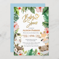 Boy Safari Animals Jungle Greenery Baby Boy Shower