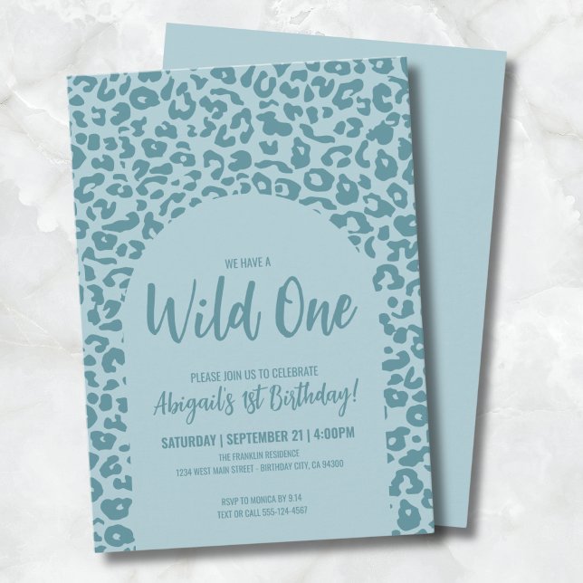 Boy Safari Wild One 1st Birthday Invitation (Boy Safari Wild One 1st Birthday Invitation)