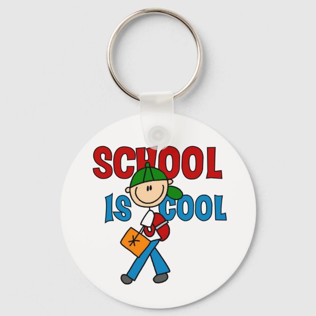 Boy School is Cool Key Ring (Front)