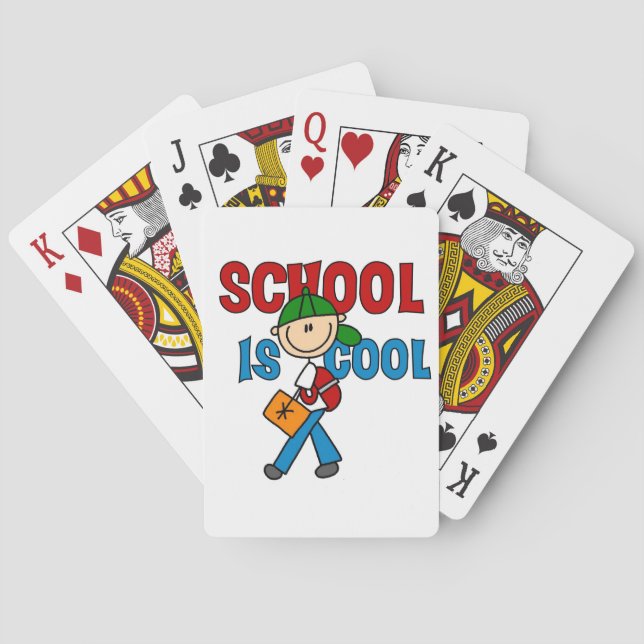 Boy School is Cool Playing Cards (Back)