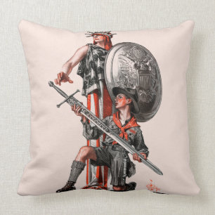 Boy Scout and Liberty Cushion
