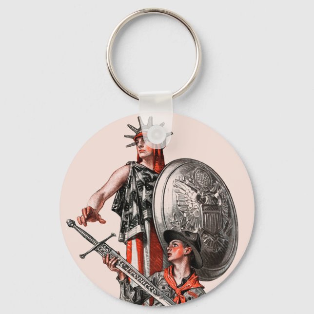 Boy Scout and Liberty Key Ring (Front)