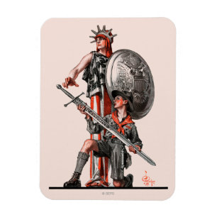 Boy Scout and Liberty Magnet