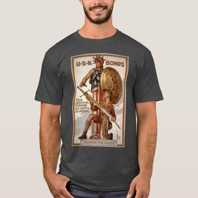 Boy Scout Liberty Loan Poster T-Shirt (Front)