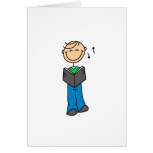 Boy Singing Card