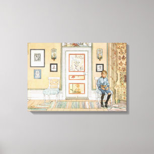 Boy Sitting in the Corner (by Carl Larsson) Canvas Print