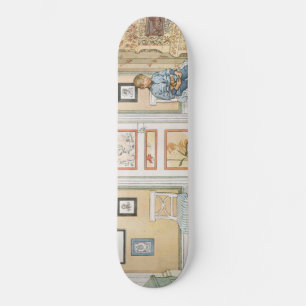 Boy Sitting in the Corner (by Carl Larsson) Skateboard
