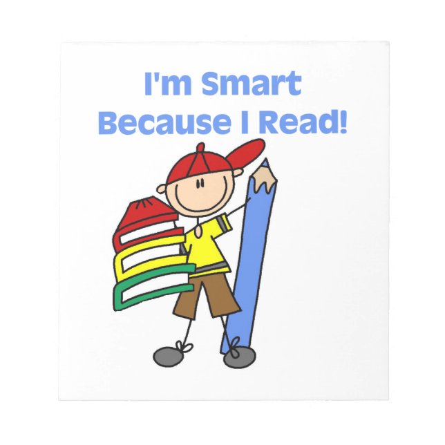 Boy Smart Because I Read Notepad (Front)