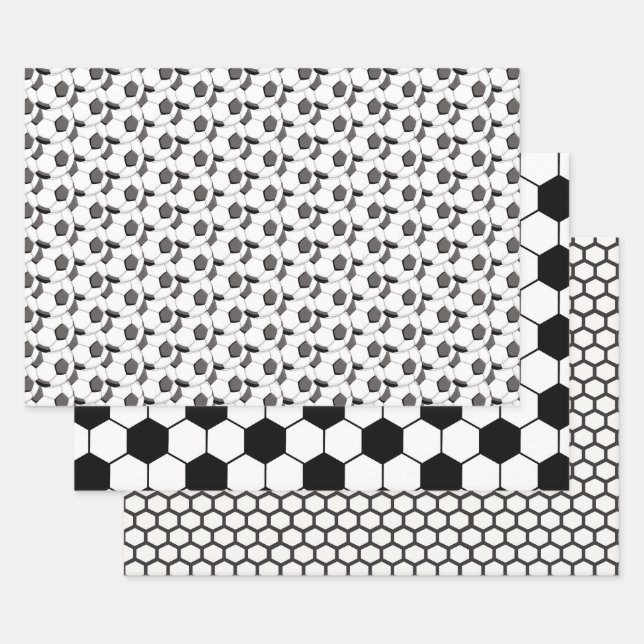 Boy Soccer Field  Wrapping Paper Sheet (Set)