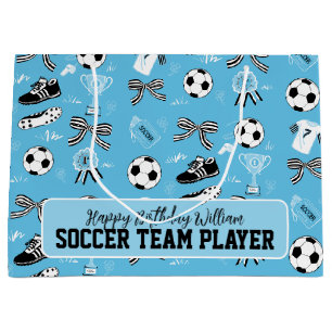 Boy Soccer Player blue Gift Bag